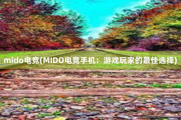 mido电竞(MIDO电竞手机：游戏玩家的最佳选择)