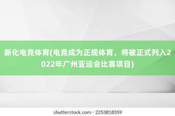 新化电竞体育(电竞成为正规体育，将被正式列入2022年广州亚运会比赛项目)