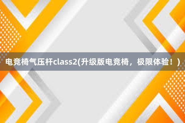 电竞椅气压杆class2(升级版电竞椅，极限体验！)