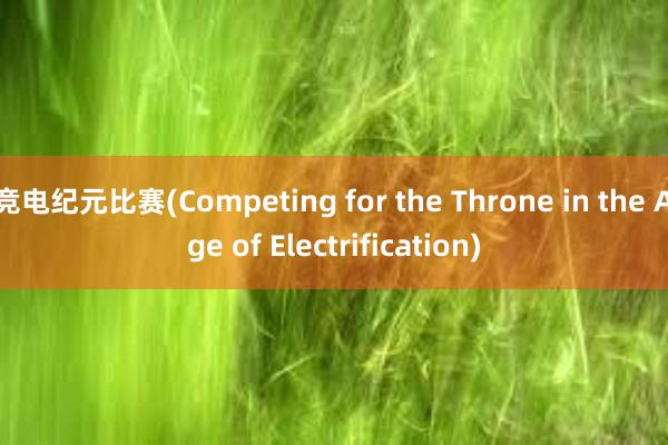 竞电纪元比赛(Competing for the Throne in the Age of Electrification)