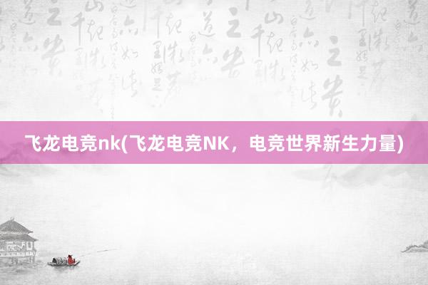 飞龙电竞nk(飞龙电竞NK，电竞世界新生力量)