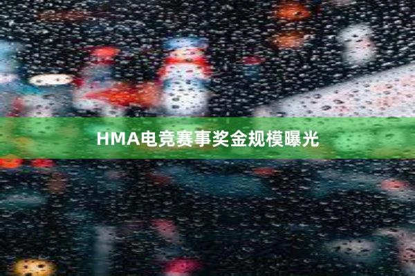 HMA电竞赛事奖金规模曝光