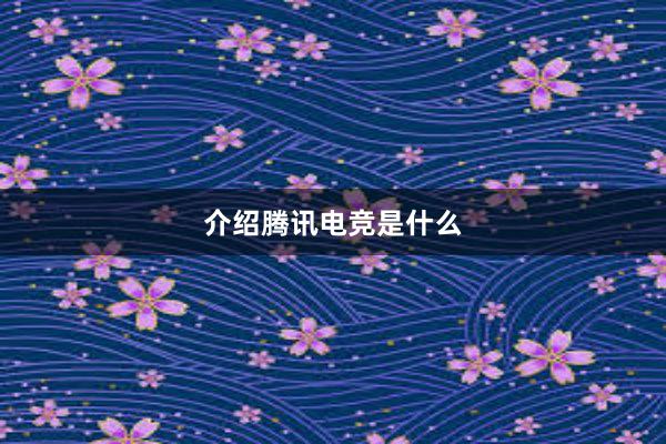 介绍腾讯电竞是什么