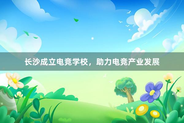 长沙成立电竞学校，助力电竞产业发展