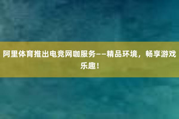 阿里体育推出电竞网咖服务——精品环境，畅享游戏乐趣！